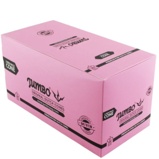 Jumbo Pink King Size Original Dutch Cones - 32 Cones cones-blunts image