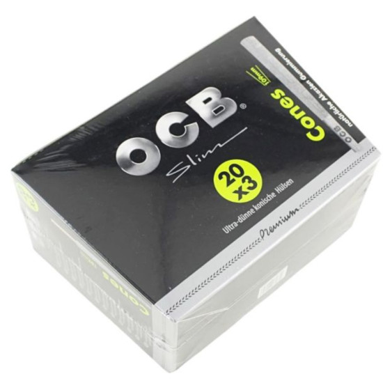 OCB Slim Premium Box Of 20 Cases Of 3 Cones | OCB | cones-blunts