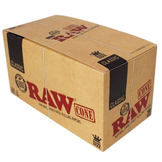 RAW King Sized Cones Wholesale RAW King Sized Cones RAW Natural King Sized Cones (Pack of 3) image