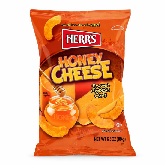 Herr's Honey Cheese Curls - Pack of 12 x 6.5oz image