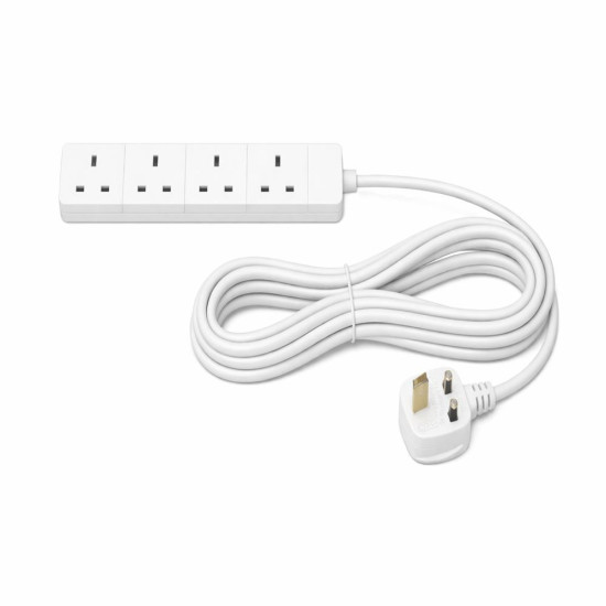 Extension Lead 10Metre 4way White Colour
