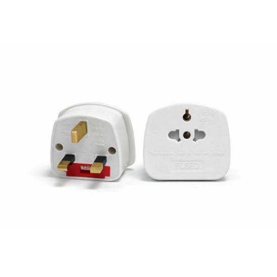 Travel Adaptor SU, EU, to UK 2 to 3 Pin, Plug Convertor Pack of 3 