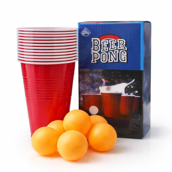 Beer Pong 12 Cups and 6 Balls Included
