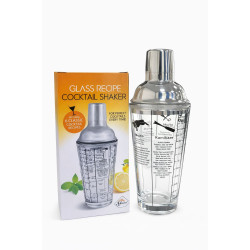Glass Recipe Cocktail Shaker - 400ml