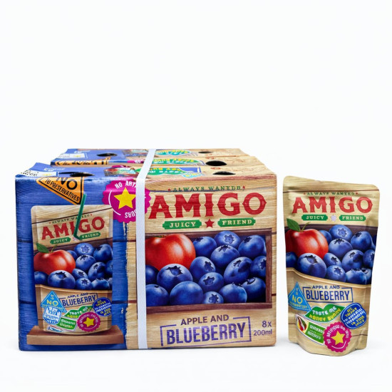 Amigo Blueberry Flavour Juice Pack of 24 x 200ml image