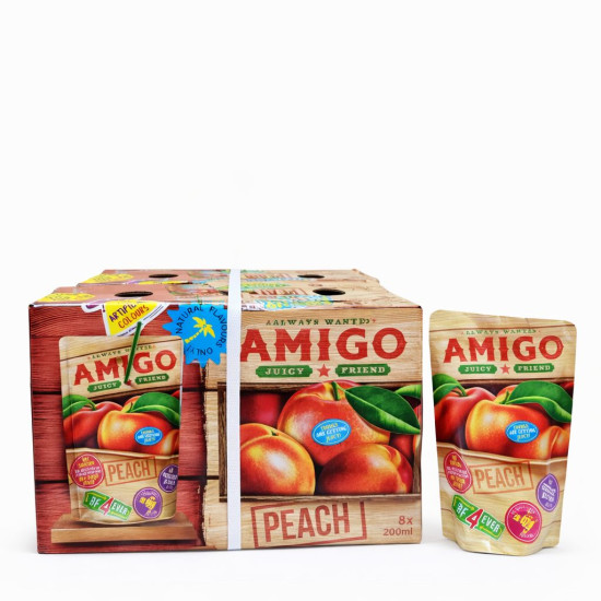 Amigo Peach Flavour Juice Pack of 24 x 200ml image