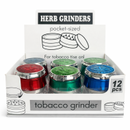 4-Piece Aluminum Herb Grinder [SMK-194] Full Box of 12