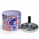 Spinning Metal Ashtray Round Design - Assorted