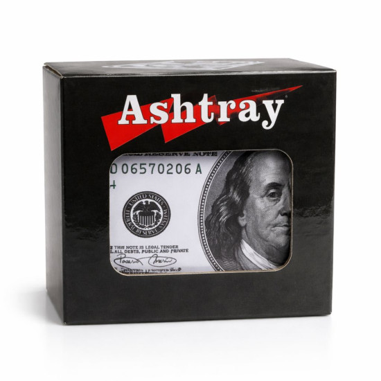 Spinning Metal Ashtray Square  Design - Assorted 
