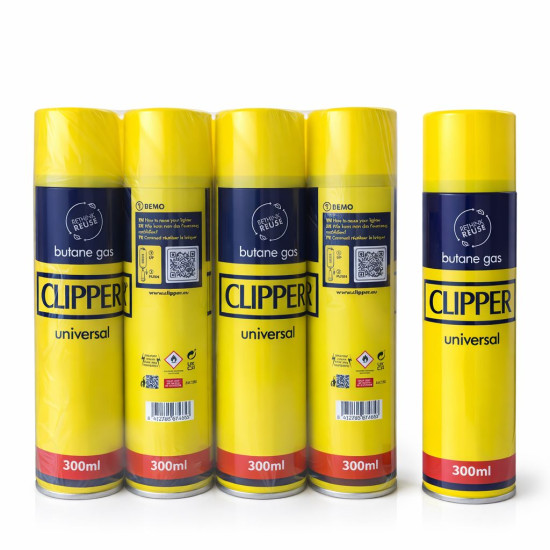 Clipper Butane Gas Universal - Pack of 12 x 300ml
