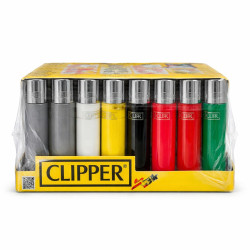 Clipper Mini Reusable Lighter Pack of 24 - Assorted Colour