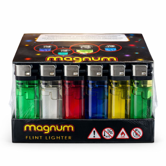 Magnum Flint Lighter Pack of 50 - Assorted Colours