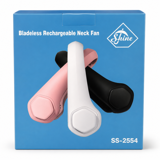 Bladeless Neck Fan Rechargeable - Pack of 1 - Random Colours