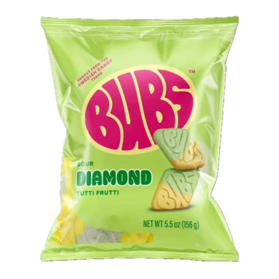 Bubs Sour Diamond Tutti Fruity - 5.5oz/8