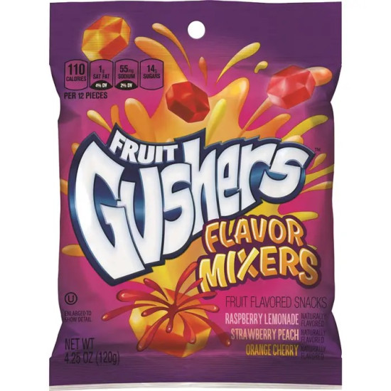 GUSHERS FLAVOR MIXER PEGBAG 4.5OZ/ 8PCS Peg Bags image