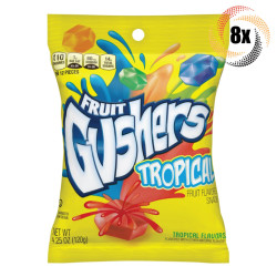 GUSHERS TROPICAL PEGBAG 4.25OZ/ 8PCS