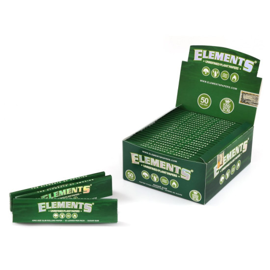 Elements Green - King Size Slim Rolling papers image