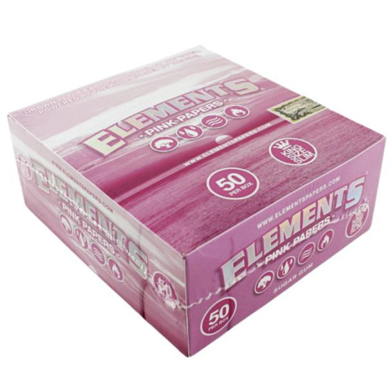 Elements Pink Papers- King Size Slim Rolling papers image