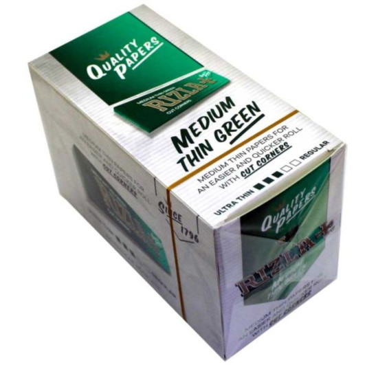 Rizla Green Regular Standard Medium Thin Papers Rolling papers image
