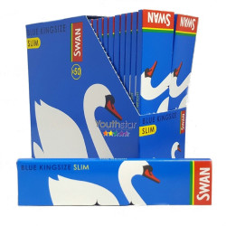 Swan Blue King Size Slim Cigarette Rolling Papers 