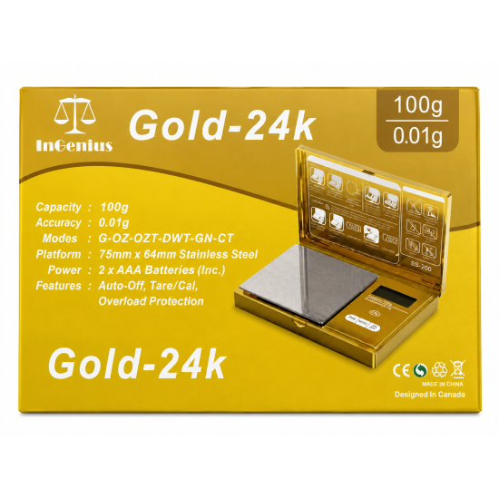 Ingenius Gold 24k Scale - 100g x 0.01g 