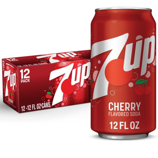 7UP Cherry 12FL OZ /12Cans Soda, Drinks & Beverages image