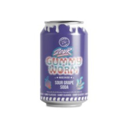Candy Lips Sour Gummy Worms  - Pack of 12 x 355ml 