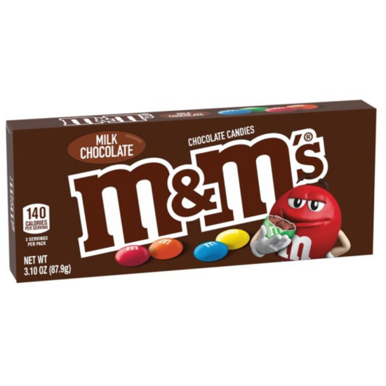 M&M'S MILK CHOCOLATE 3.1OZ/ 12PCS BBD FEB2025 Theatre Boxes image