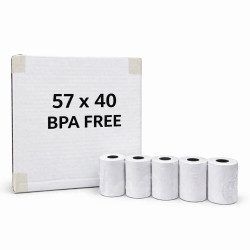 Thermal Till Rolls 57 x 40mm Approx - Pack of 100