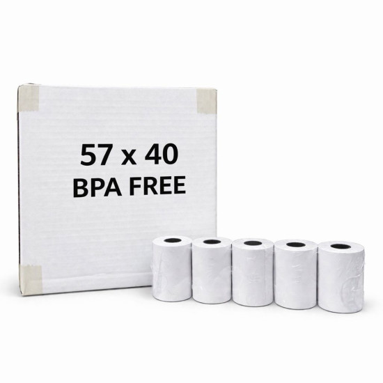 Thermal Till Rolls 57 x 40mm Approx - Pack of 100