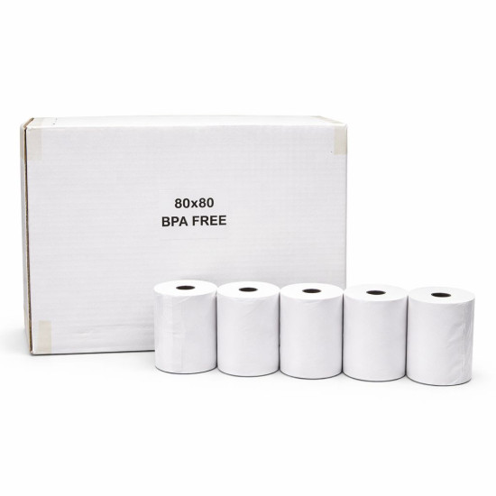 Thermal Till Rolls 80 x 80mm Approx  - Pack of 40